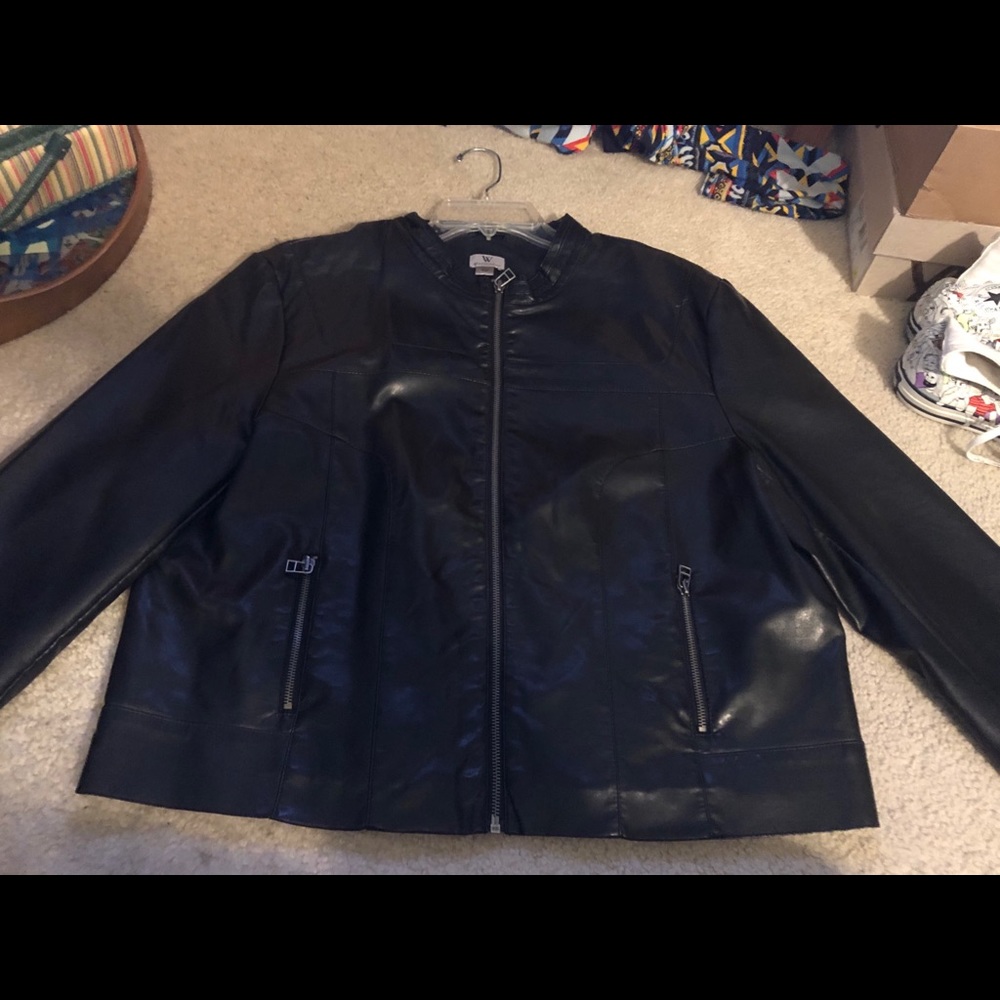 Faux leather jacket XL